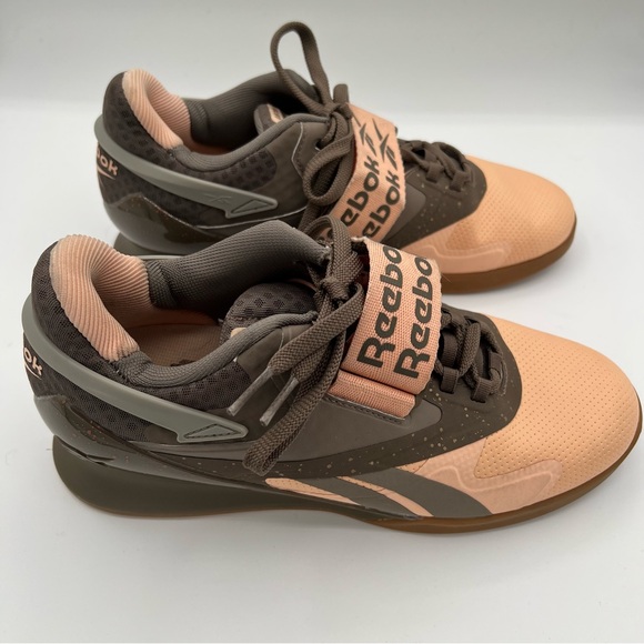 Reebok Legacy Lifter II Women’s Weightlifting Shoes Peach and Gray Size 9 - Picture 1 of 12
